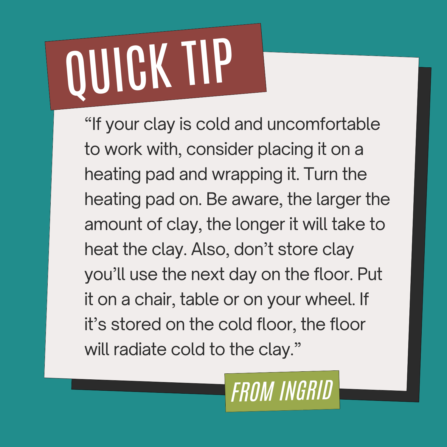Ingrid's quick tip for March